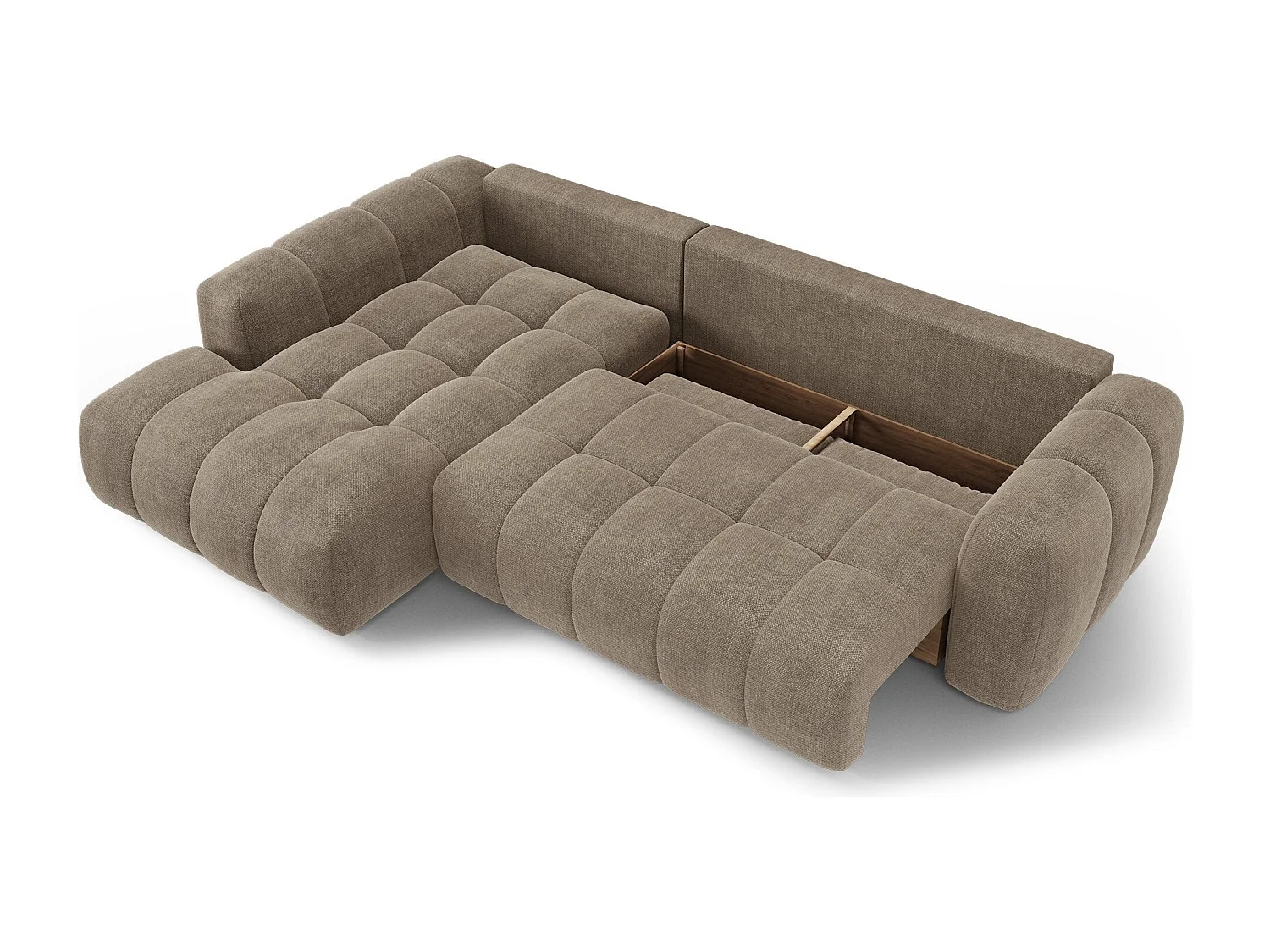 Canapé d'angle gauche convertible avec coffre SKY