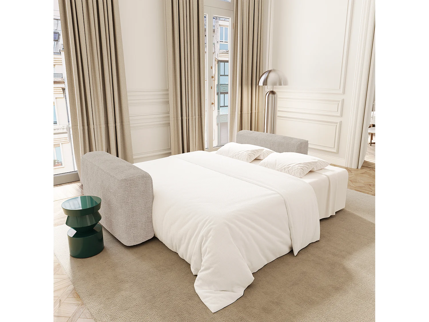 Canapé convertible avec coffre COMO