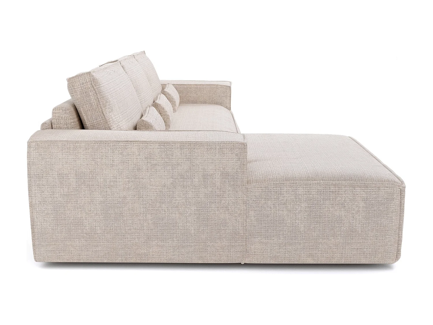 Canapé d'angle gauche convertible express JUNE en Velours gaufré