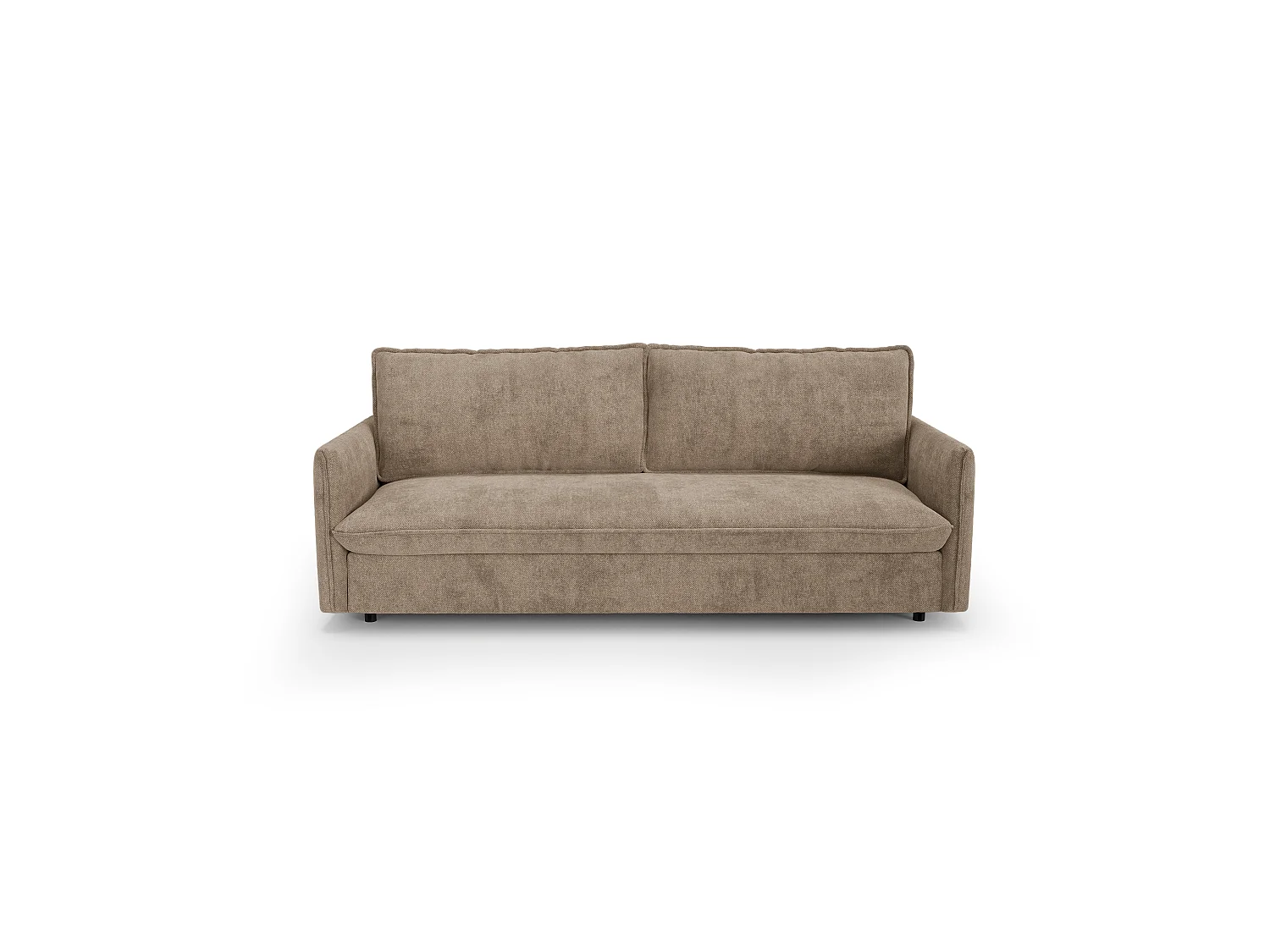 Canapé convertible express AVA en Tissu tramé Taupe