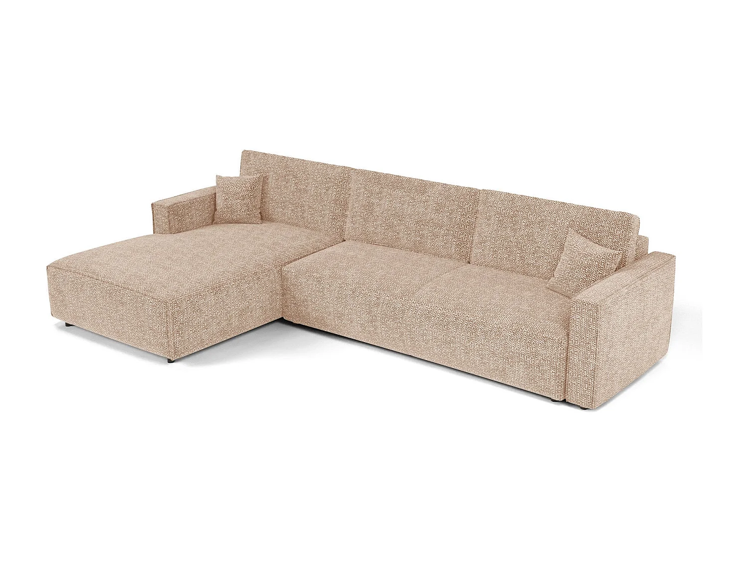 Canapé d'angle gauche convertible avec coffre