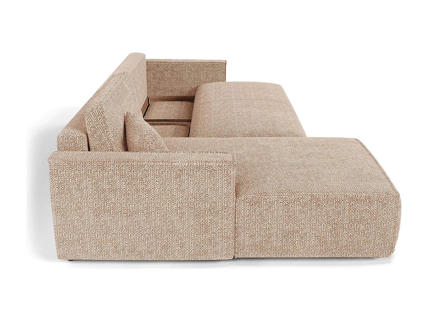 Canapé d'angle gauche convertible avec coffre