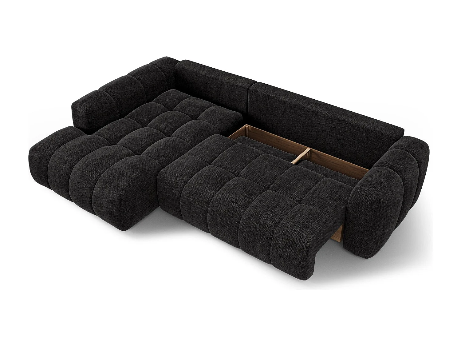 Canapé d'angle gauche convertible avec coffre SKY