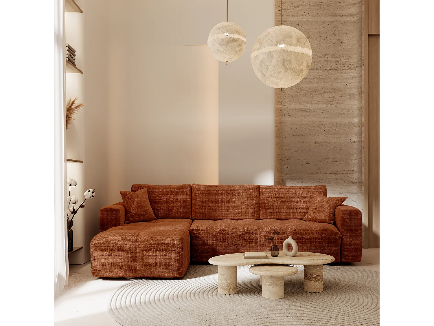 Canapé d'angle gauche convertible express VIBE