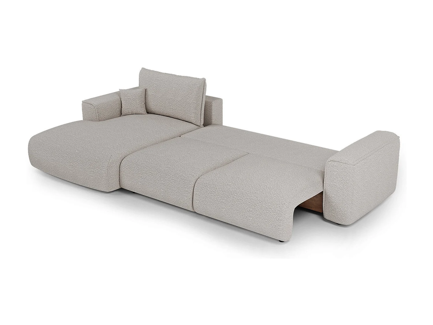 Canapé d'angle gauche convertible avec coffre COMO