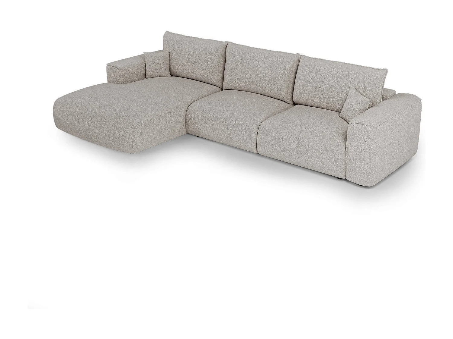 Canapé d'angle gauche convertible avec coffre COMO