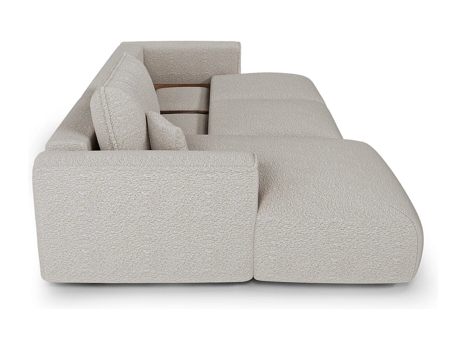 Canapé d'angle gauche convertible avec coffre COMO