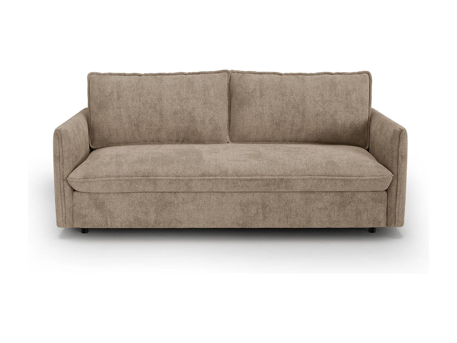 Canapé convertible express AVA en Tissu tramé Taupe