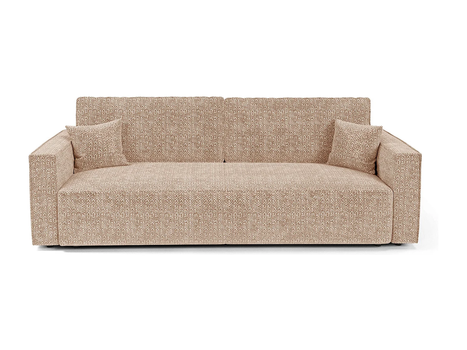 Canapé convertible avec coffre  en Tissu effet tweed