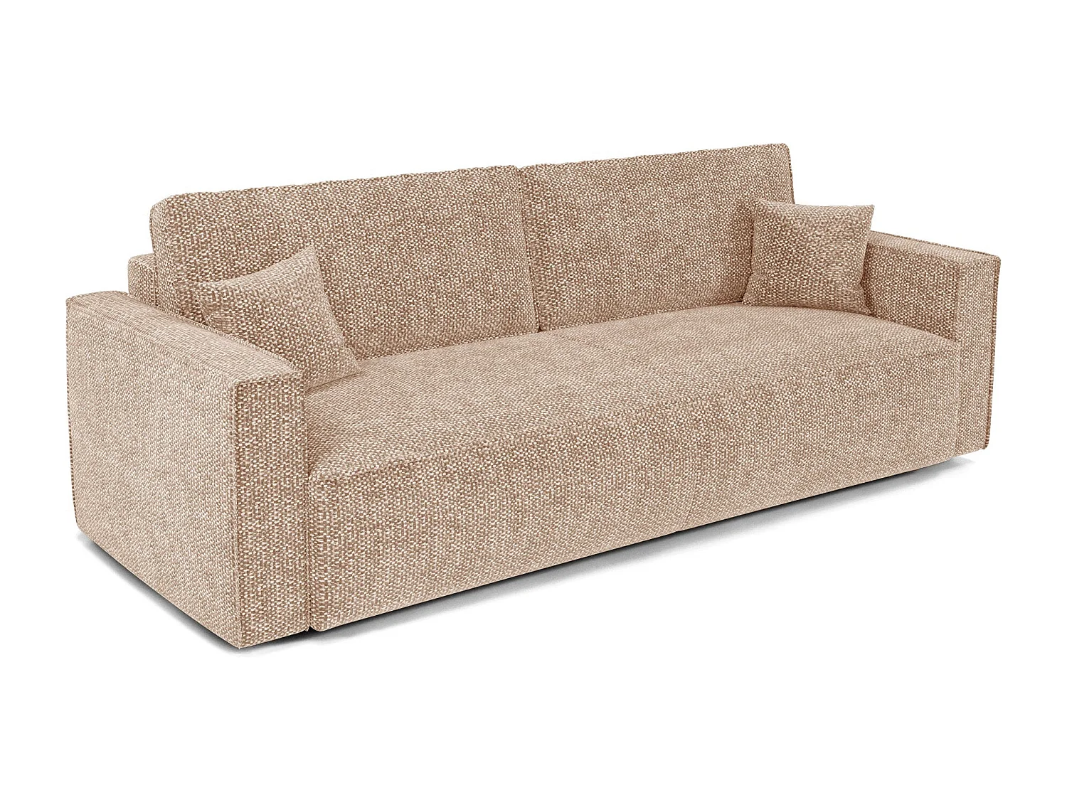 Canapé convertible avec coffre  en Tissu effet tweed