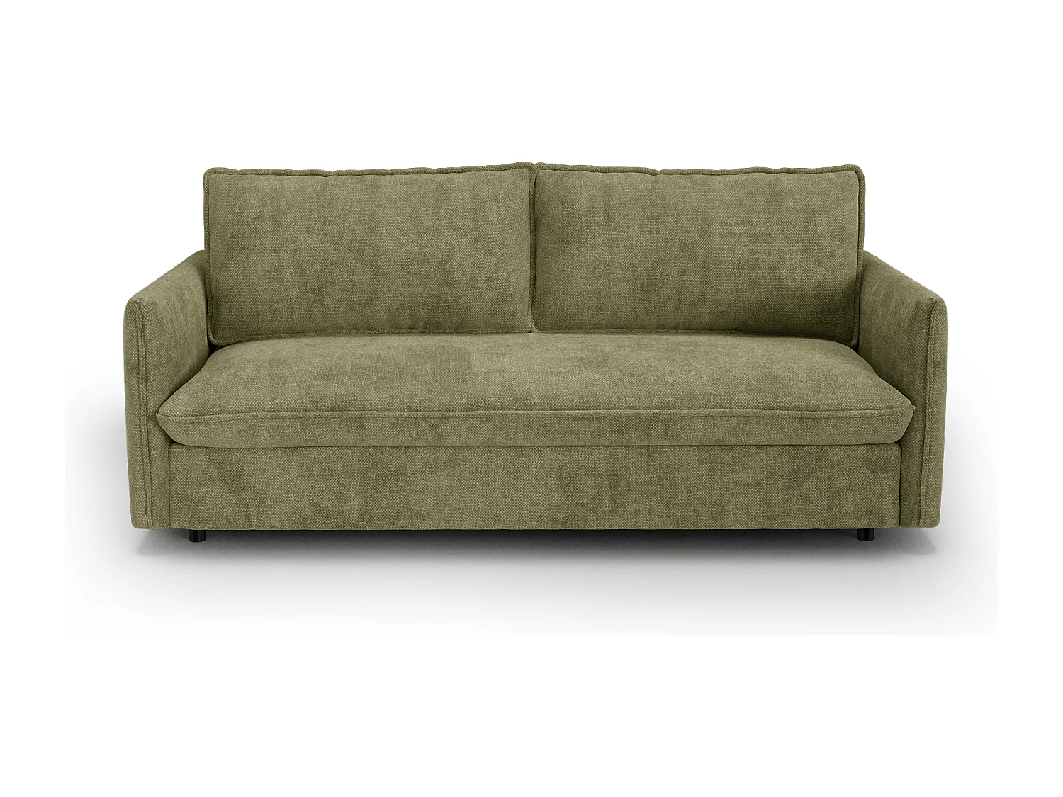 Canapé convertible express AVA en Tissu tramé vert vintage