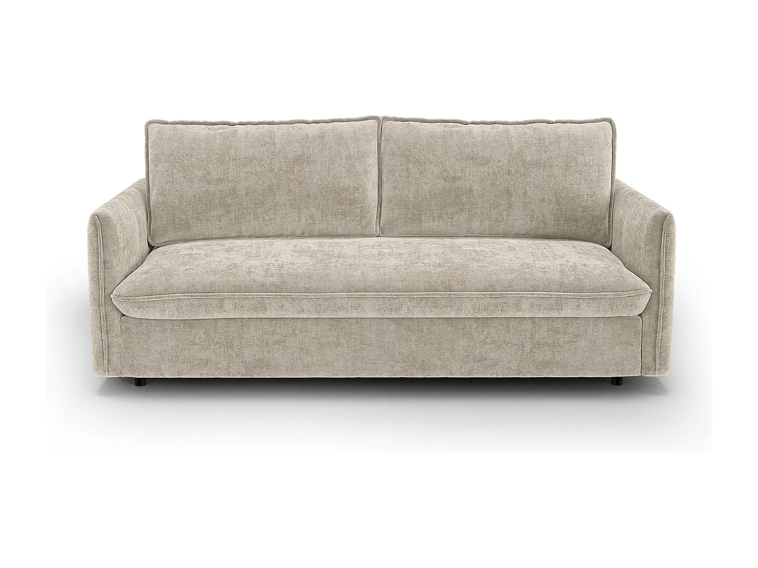 Canapé convertible express AVA en Velours gaufré Taupe