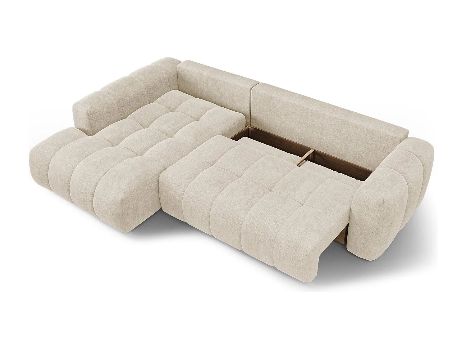 Canapé d'angle gauche convertible avec coffre SKY