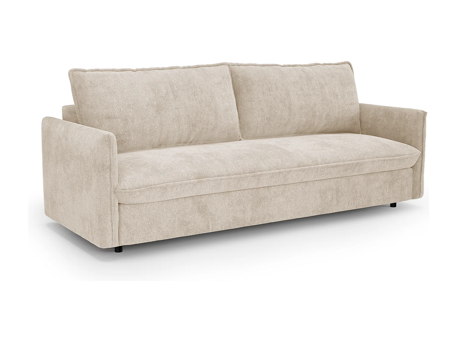 Canapé convertible express AVA en Tissu tramé Crème