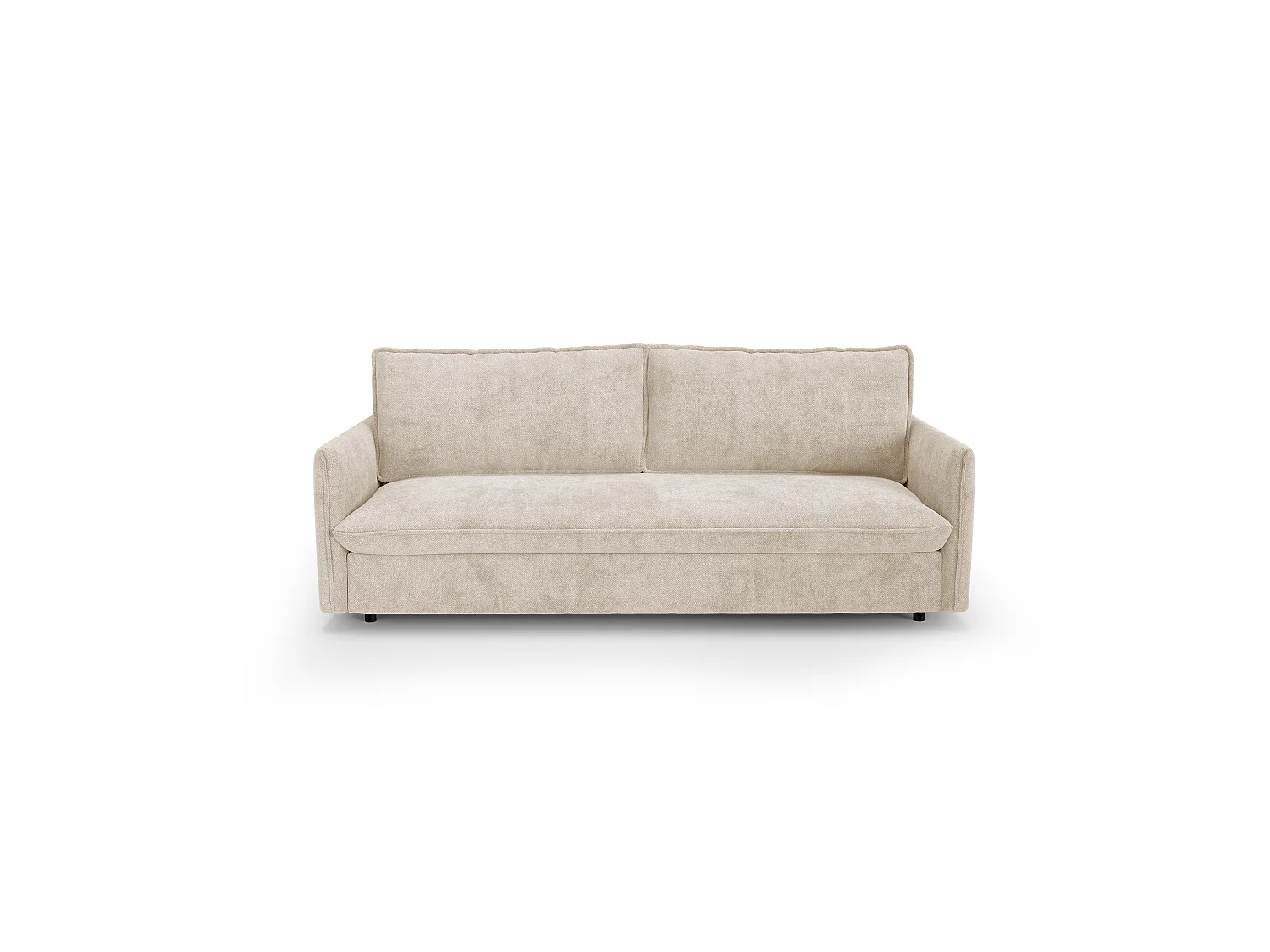 Canapé convertible express AVA en Tissu tramé Crème