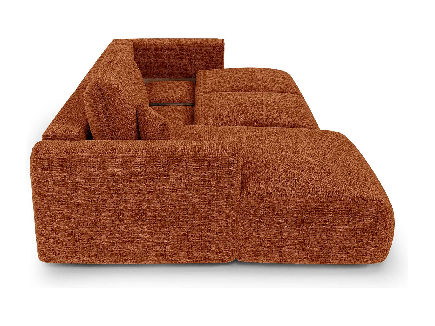 Canapé d'angle gauche convertible avec coffre COMO