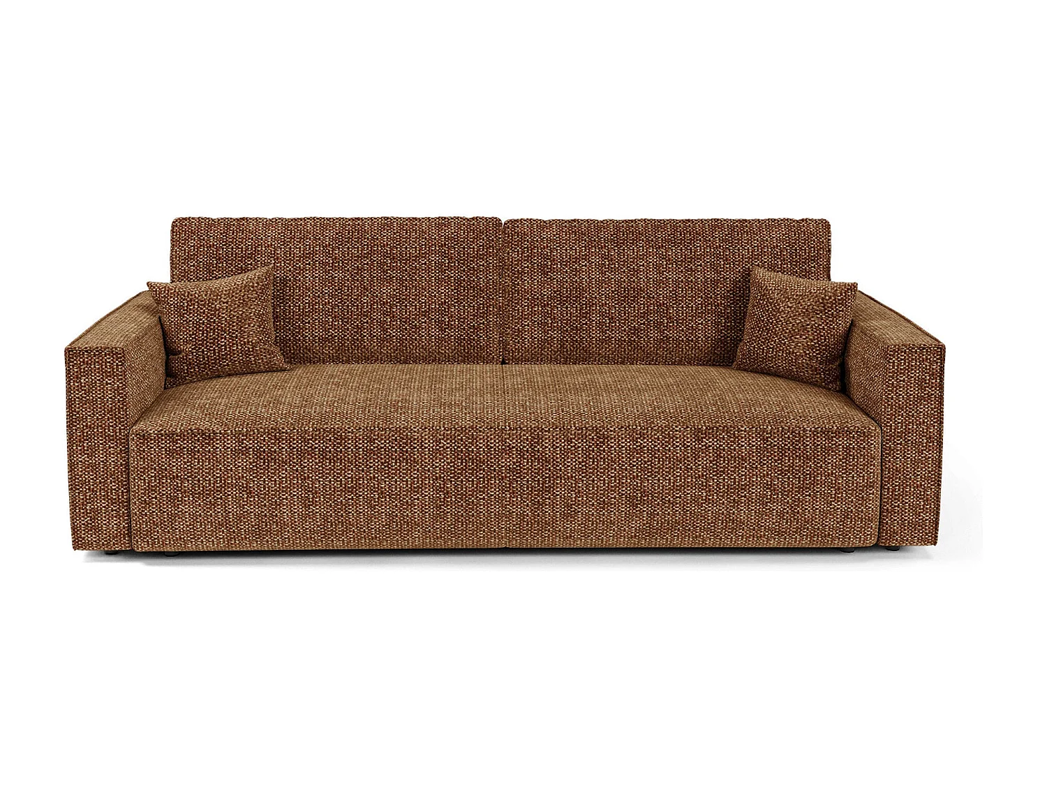 Canapé convertible avec coffre  en Tissu effet tweed