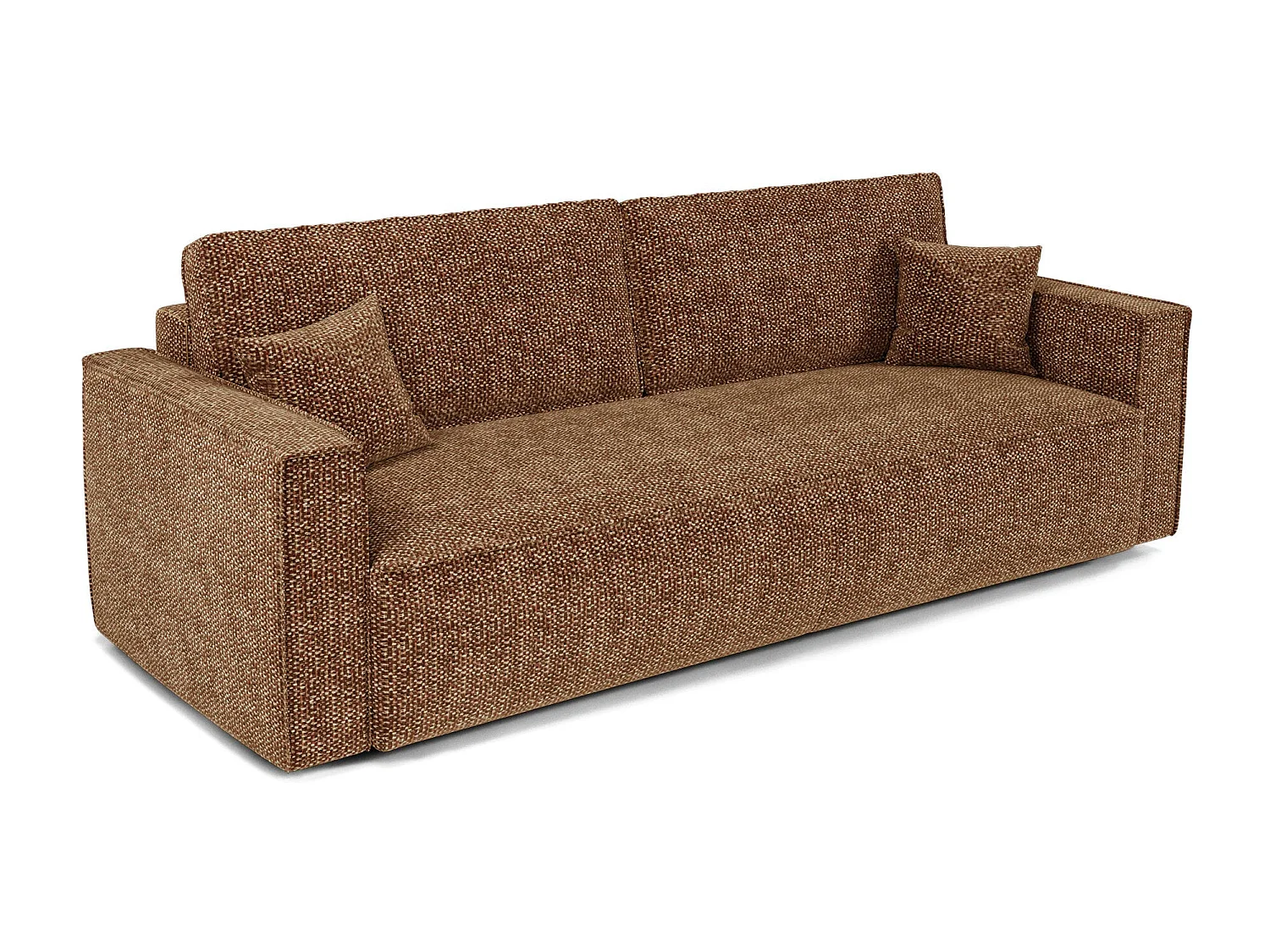 Canapé convertible avec coffre  en Tissu effet tweed