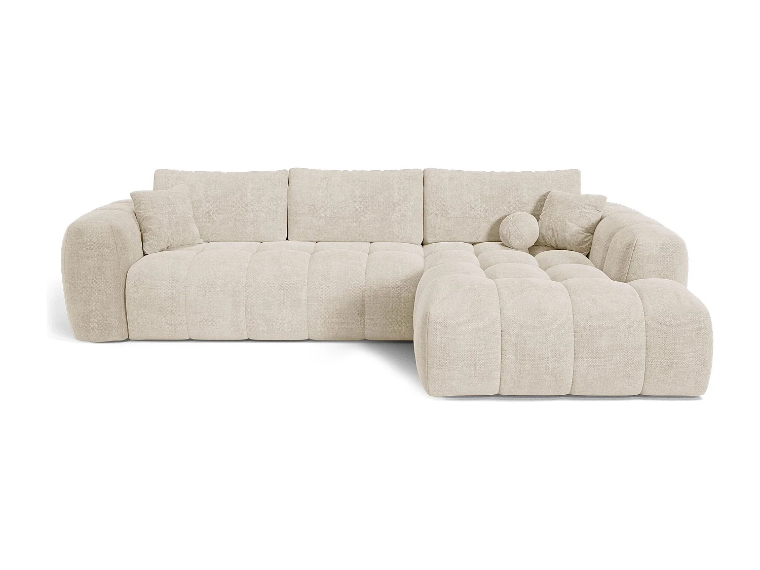 Canapé d'angle droit convertible avec coffre SKY