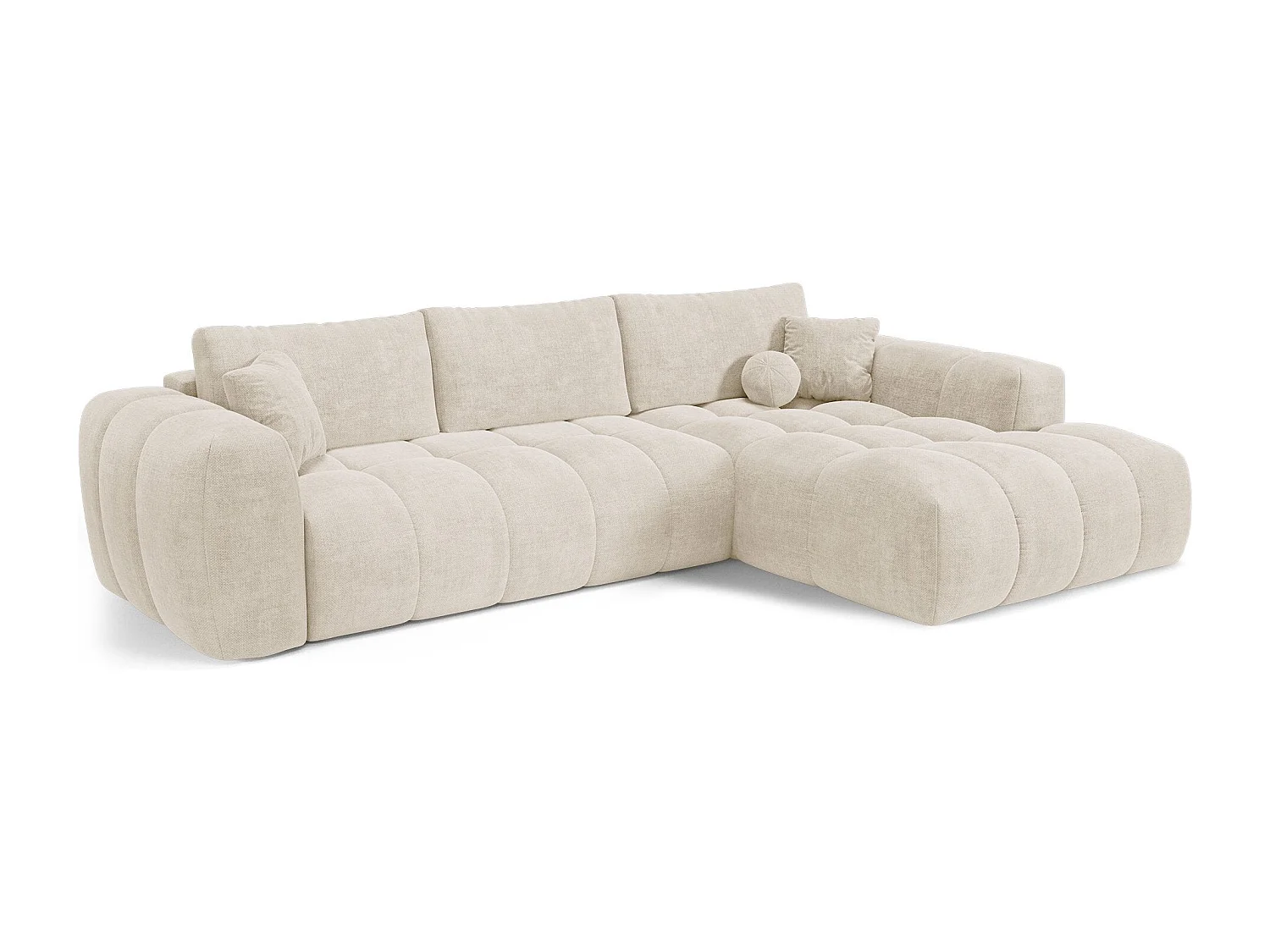 Canapé d'angle droit convertible avec coffre SKY