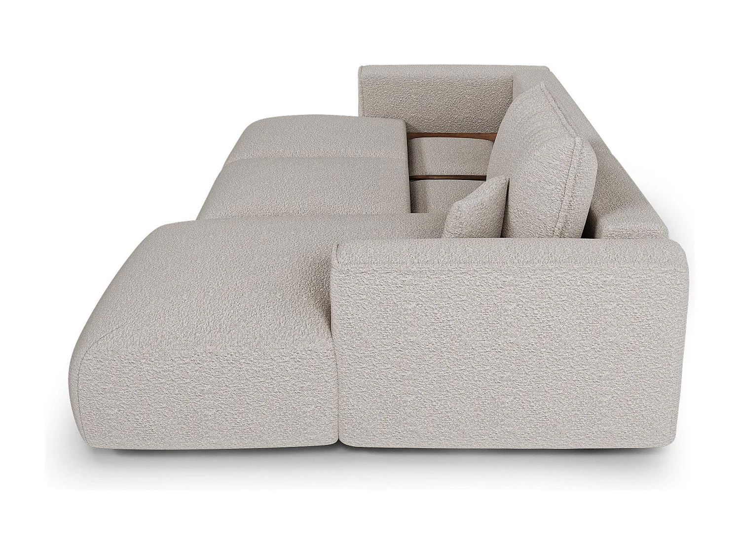 Canapé d'angle droit convertible avec coffre COMO