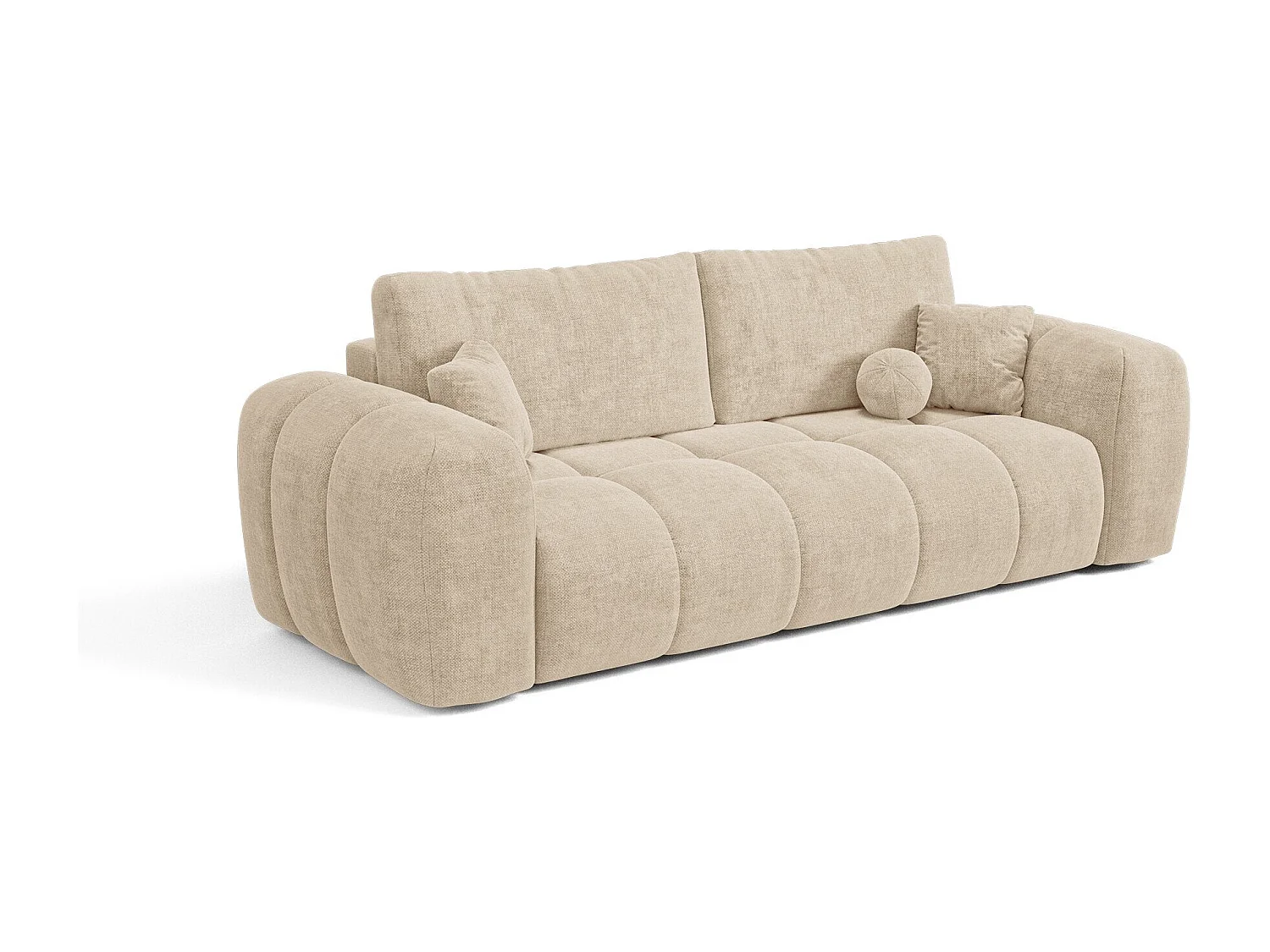 Canapé convertible avec coffre SKY en Tissu tramé