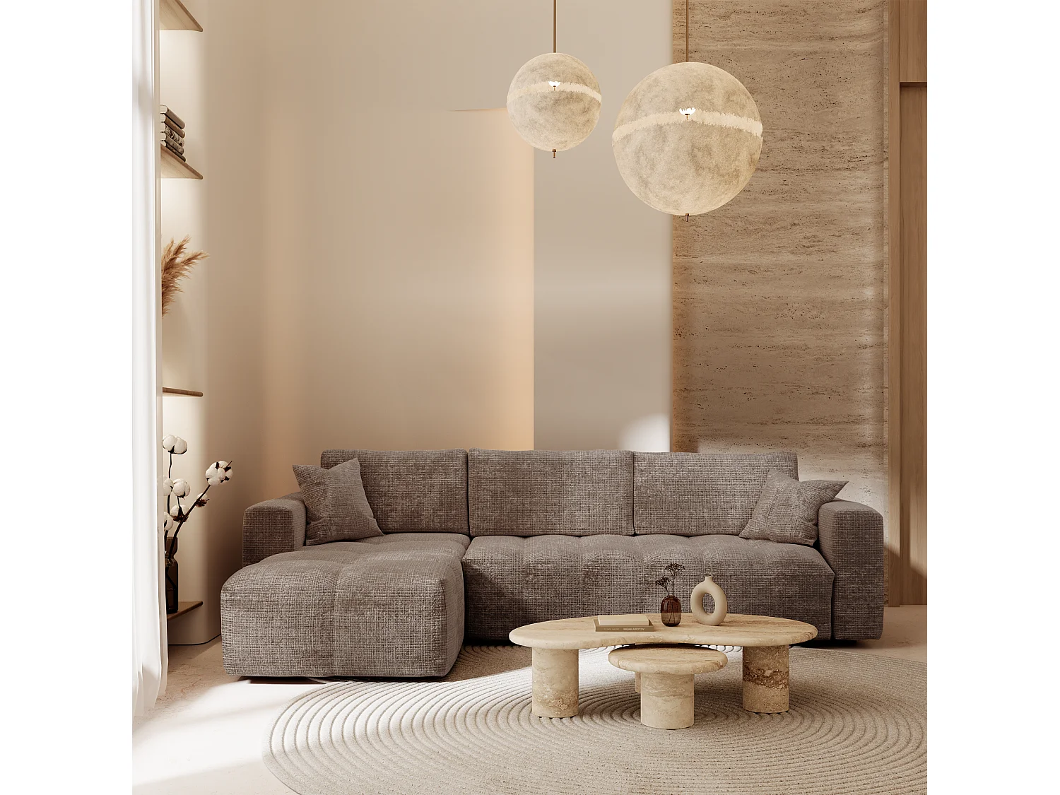 Canapé d'angle gauche convertible express VIBE