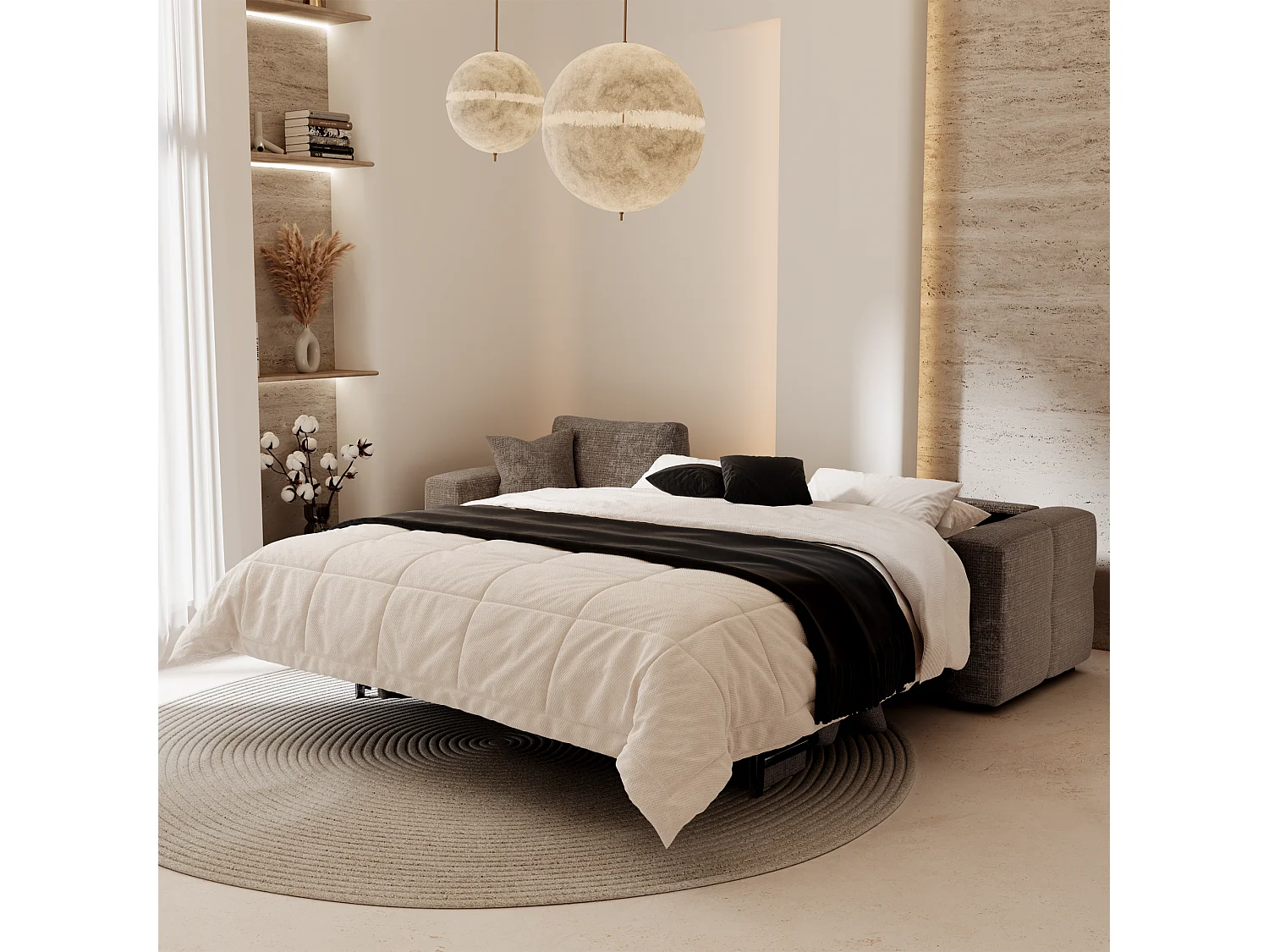 Canapé d'angle gauche convertible express VIBE