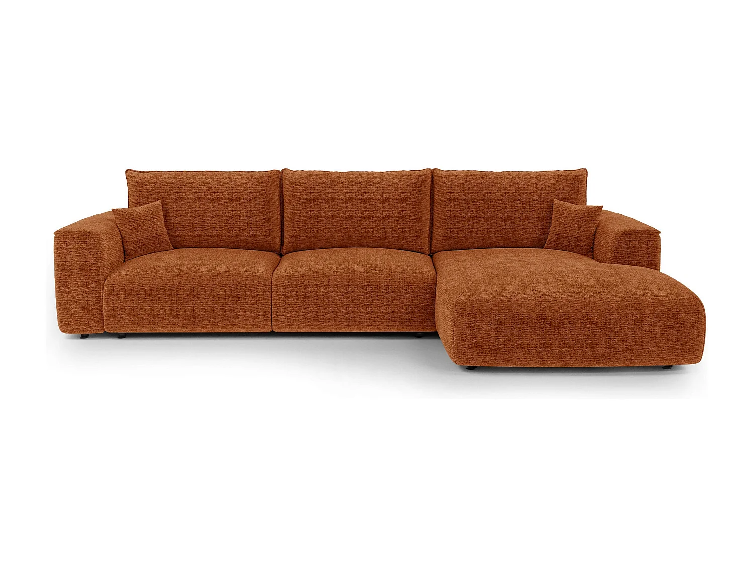 Canapé d'angle droit convertible avec coffre COMO