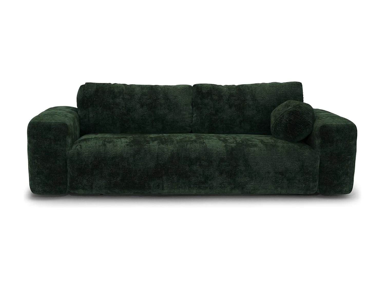 Canapé convertible avec coffre de rangement LIOR en Velours à motifs Crème