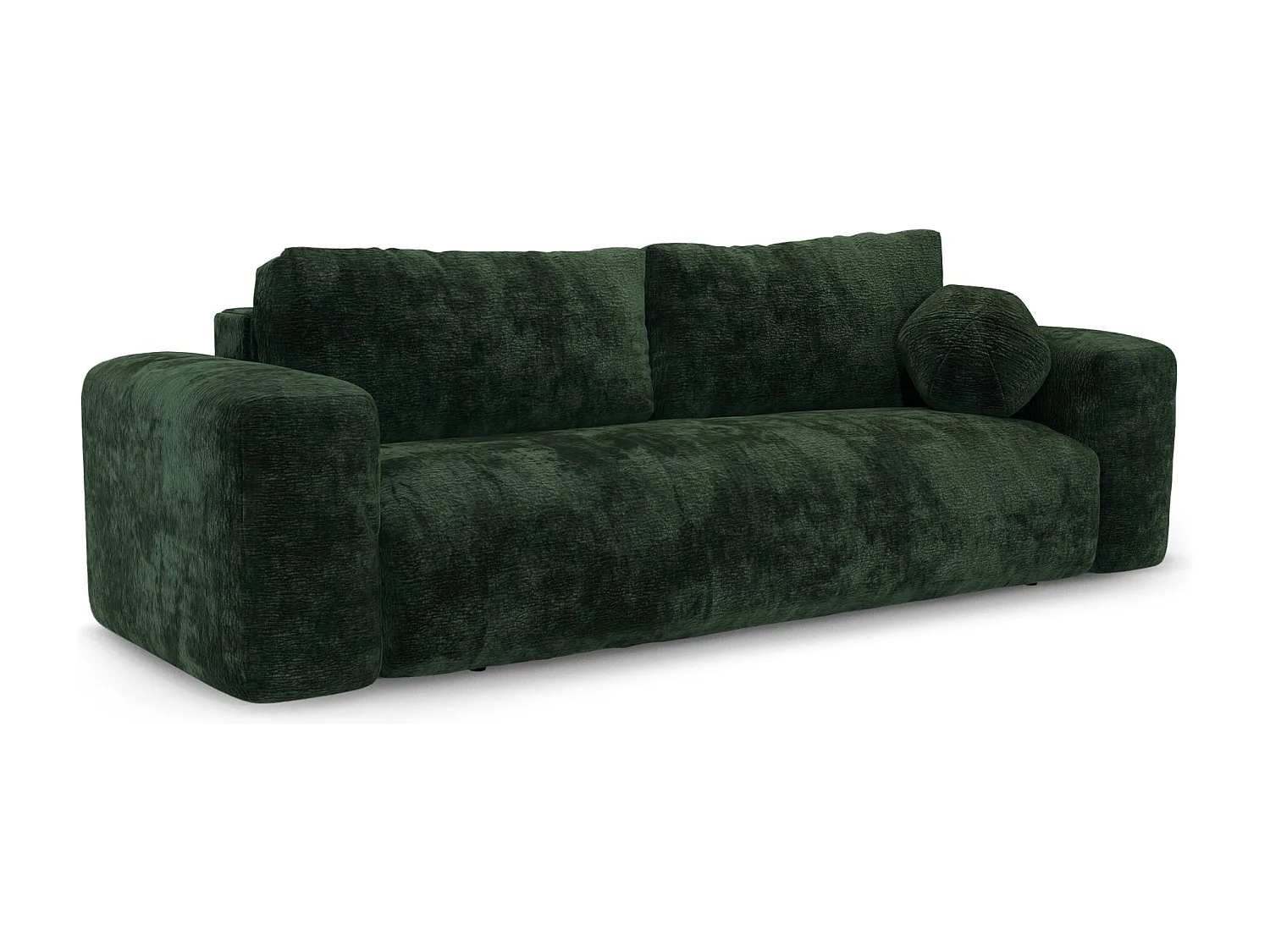 Canapé convertible avec coffre de rangement LIOR en Velours à motifs Crème