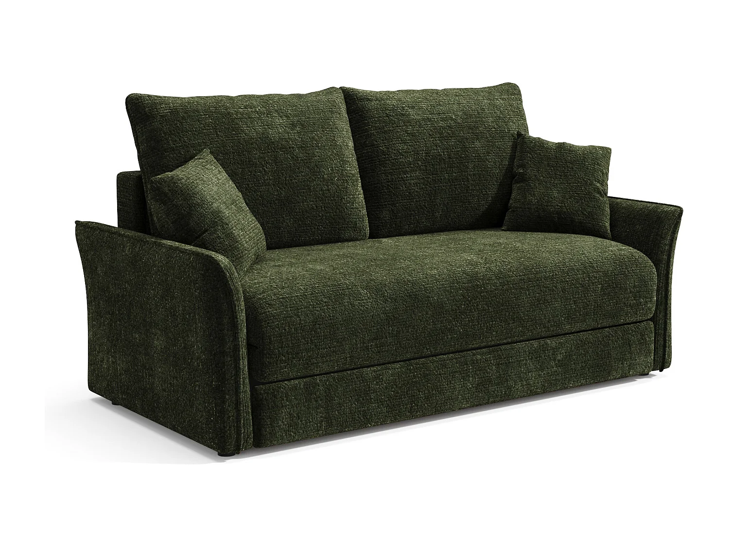 Canapé convertible CHERY en Velours texturé Kaki