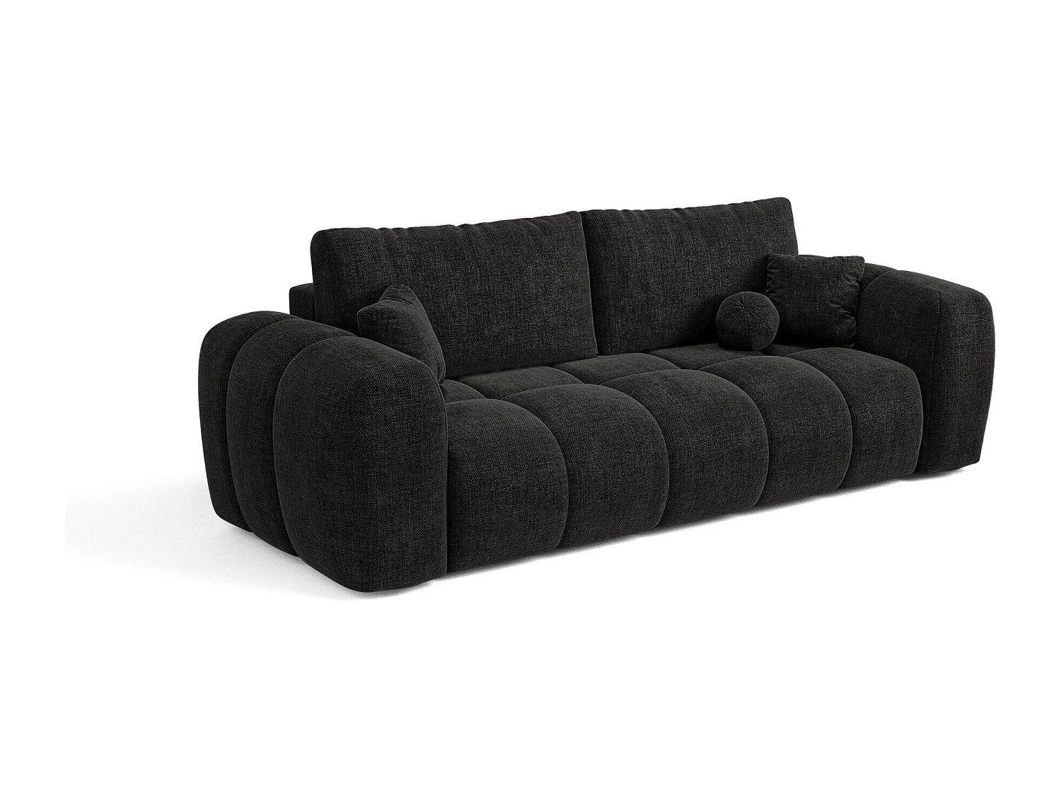 Canapé convertible avec coffre SKY en Tissu tramé