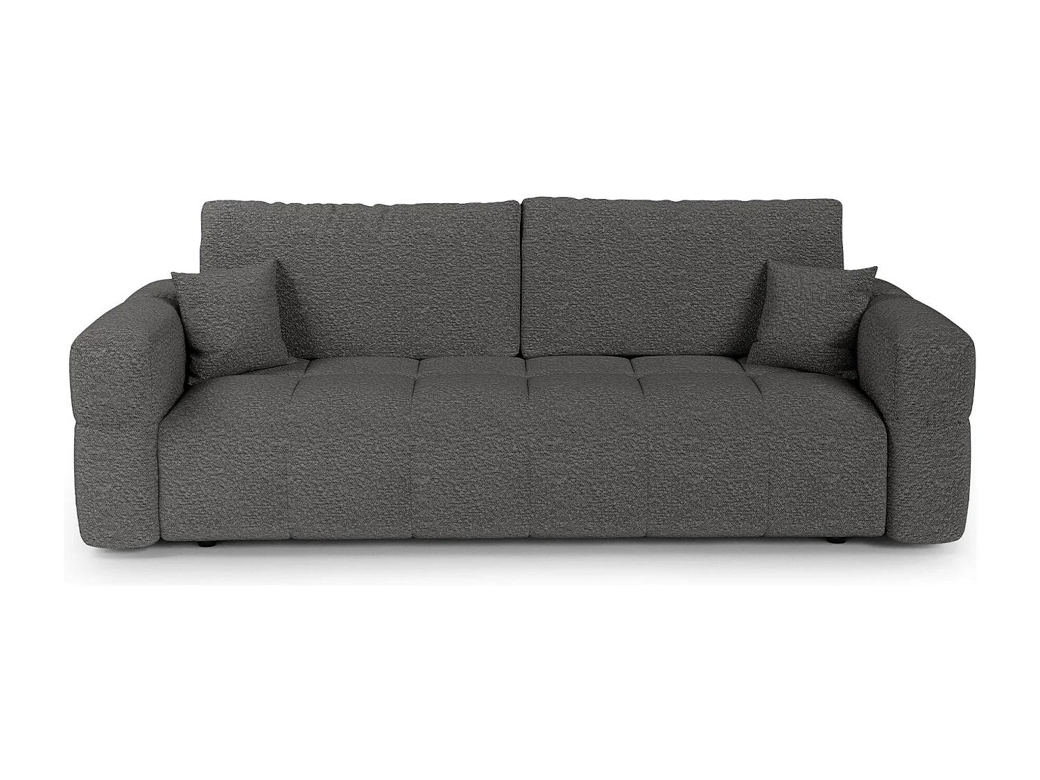 Canapé convertible avec coffre VIBE en Tissu bouclette