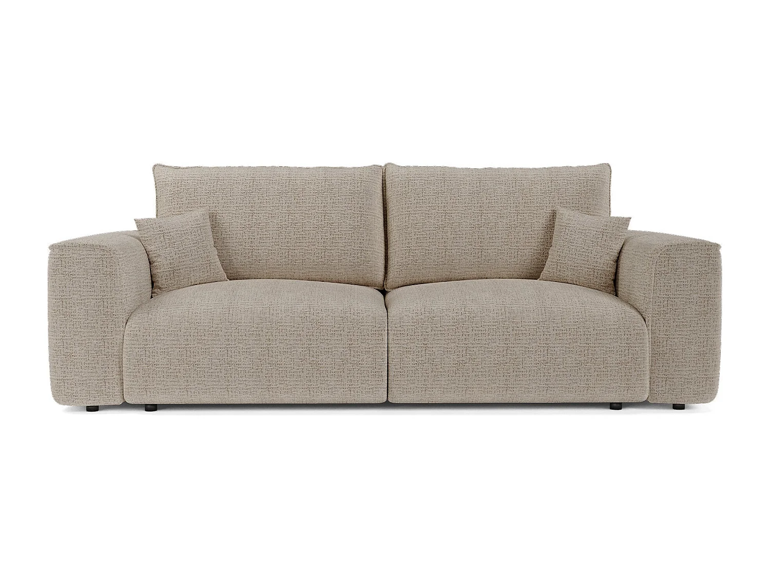 Canapé convertible express COMO en Tissu tramé toucher doux