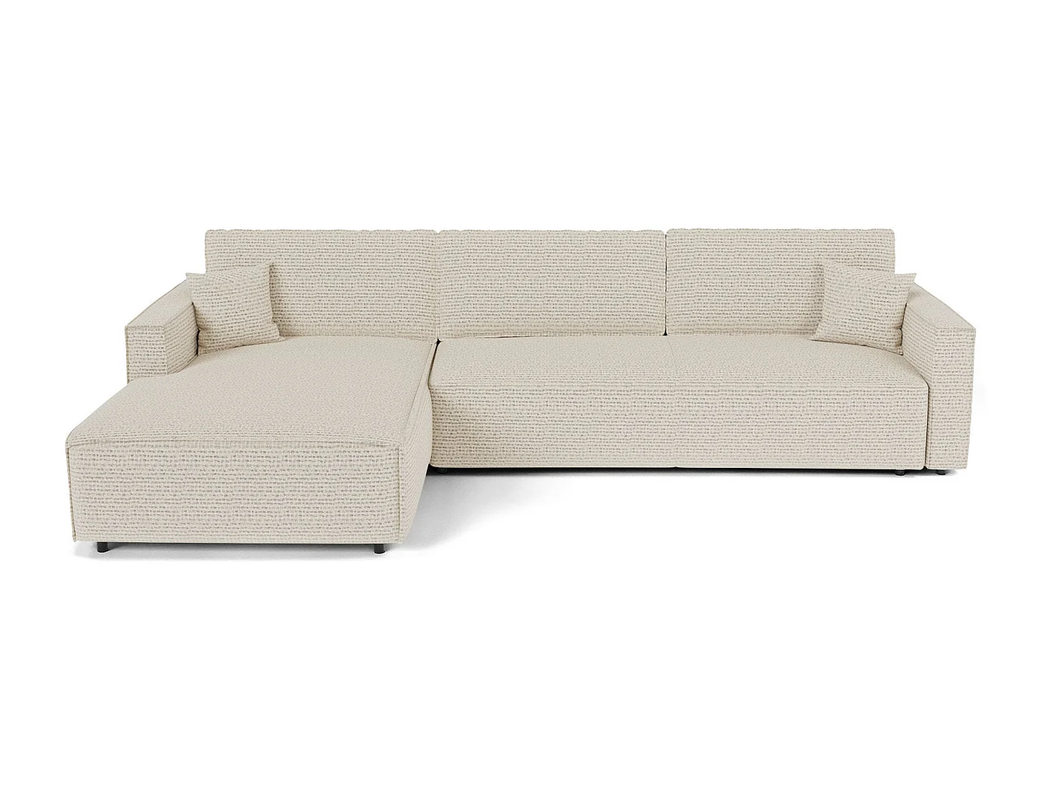 Canapé d'angle gauche convertible avec coffre