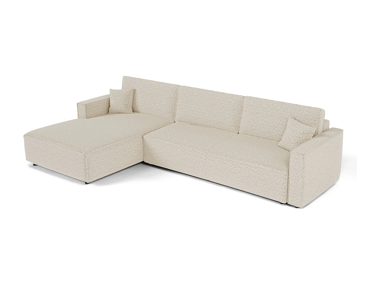 Canapé d'angle gauche convertible avec coffre