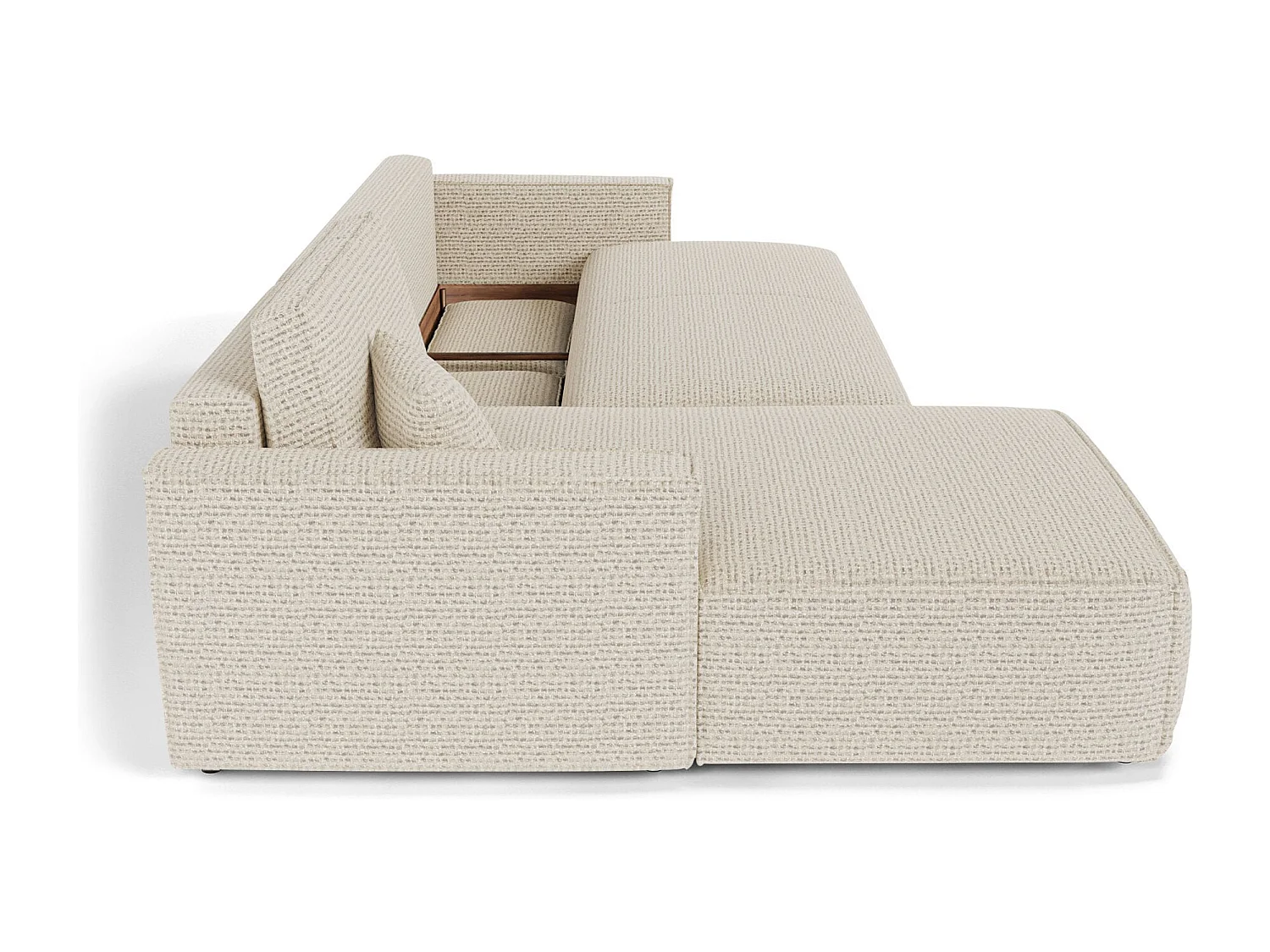 Canapé d'angle gauche convertible avec coffre