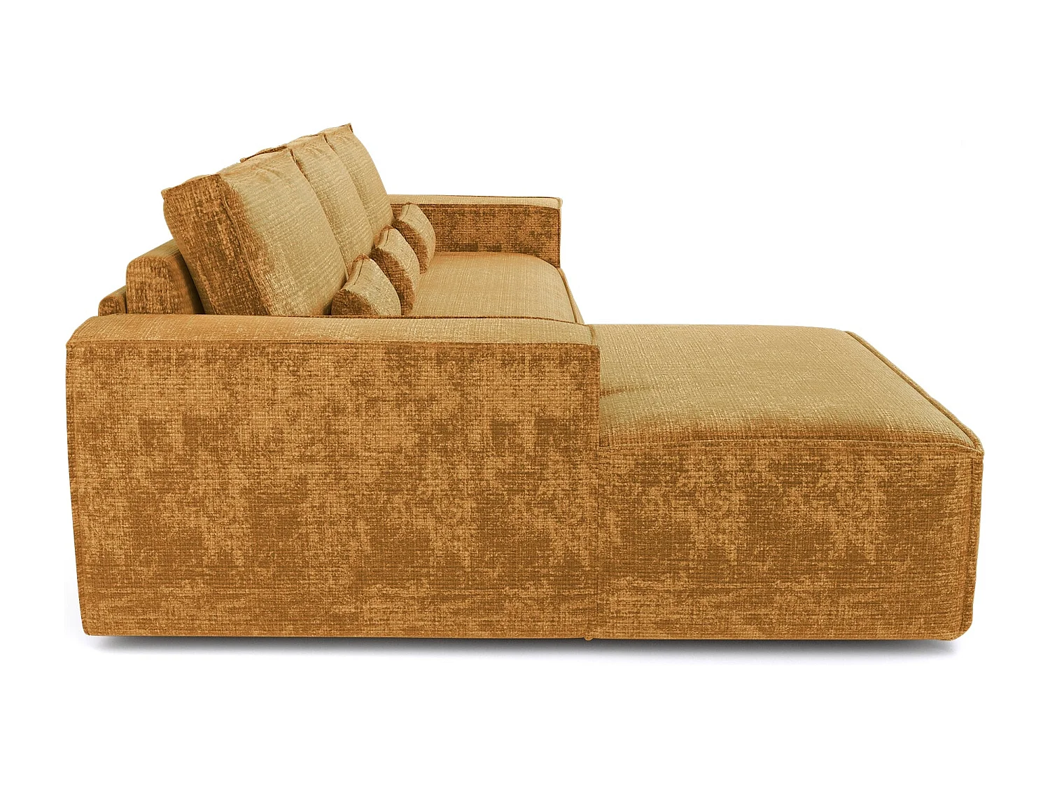 Canapé d'angle gauche convertible express JUNE en Velours gaufré