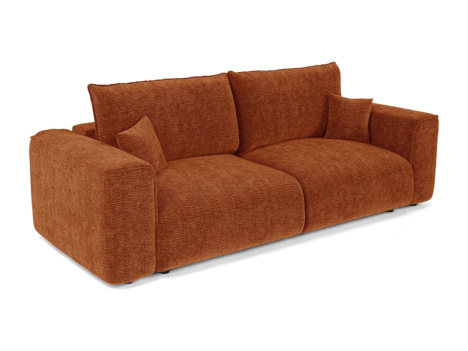 Canapé convertible express COMO en Tissu tramé toucher doux