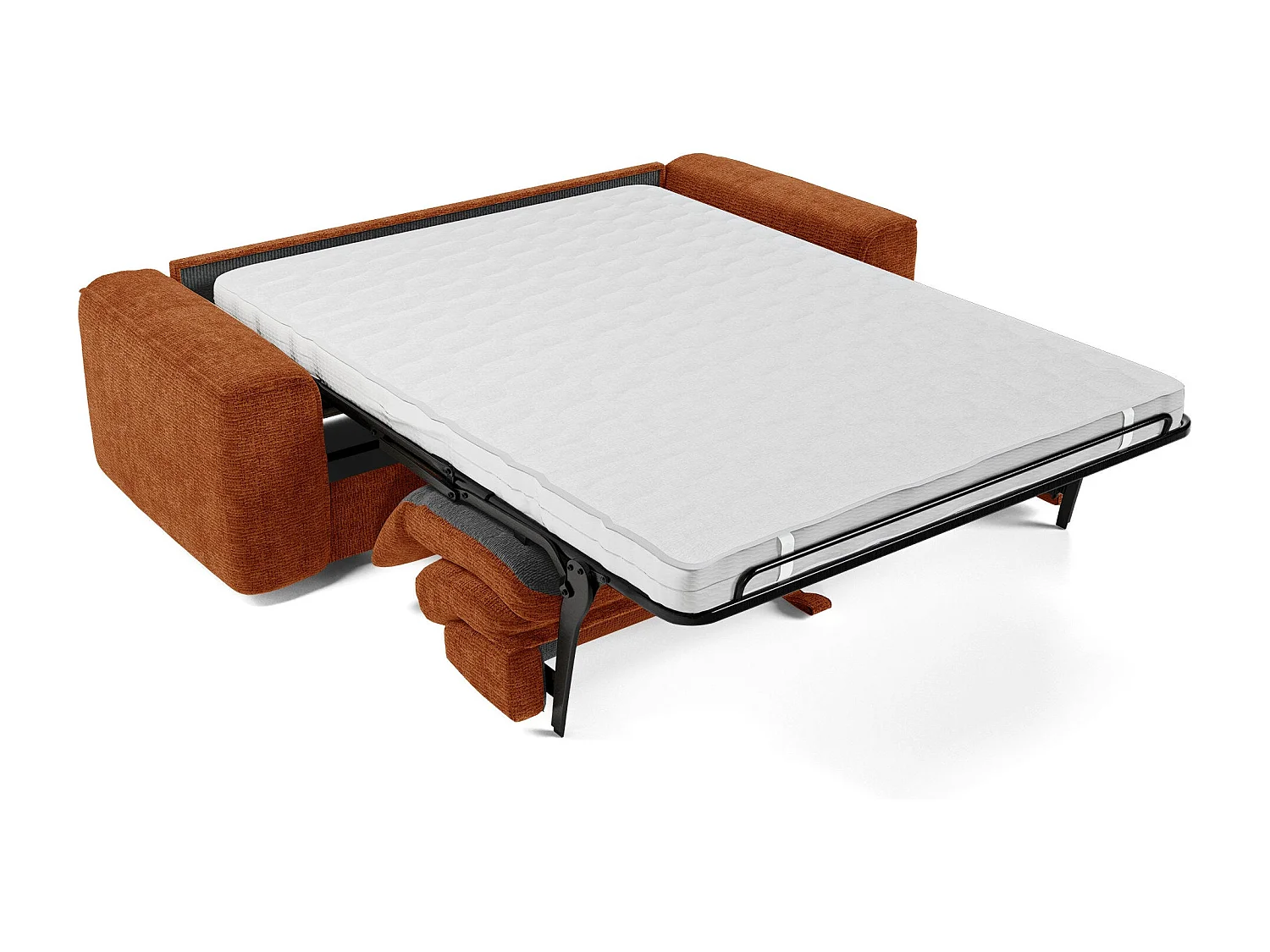 Canapé convertible express COMO en Tissu tramé toucher doux