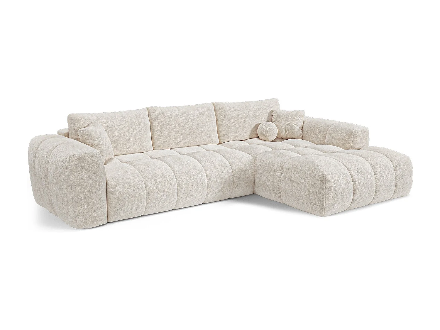 Canapé d'angle droit convertible avec coffre SKY