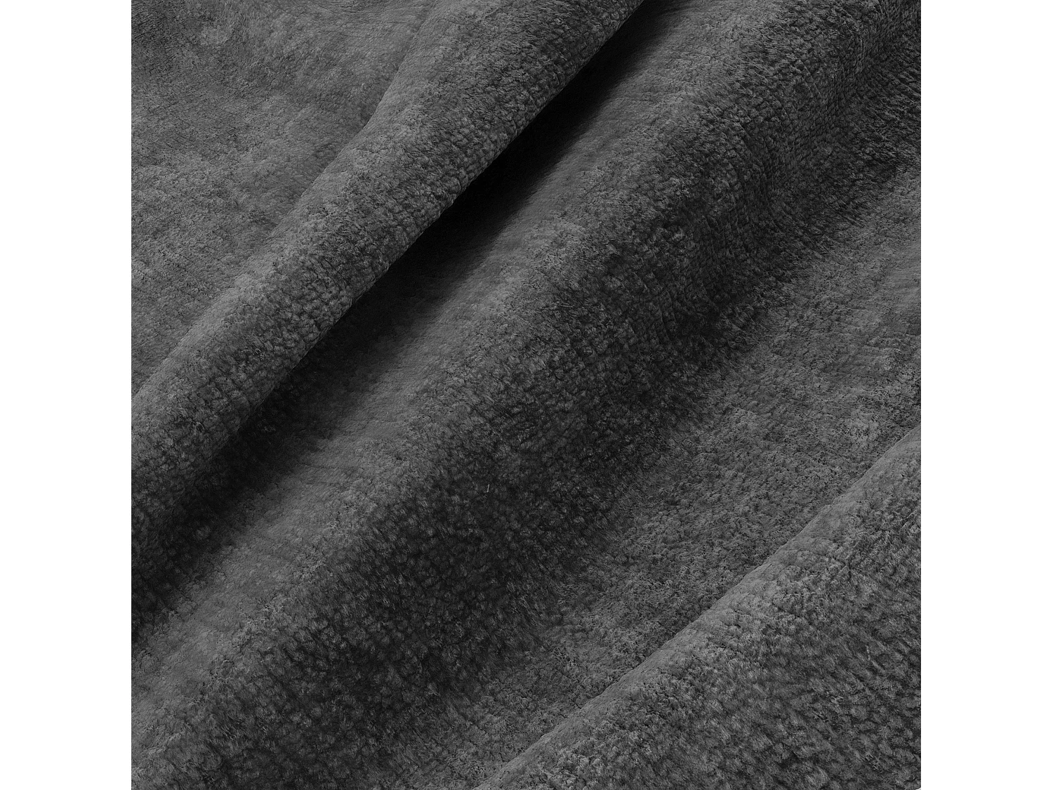 Canapé d'angle droit convertible avec coffre SKY en Velours gaufré