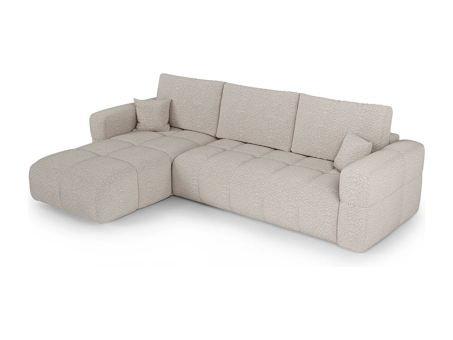 Canapé d'angle gauche convertible avec coffre VIBE