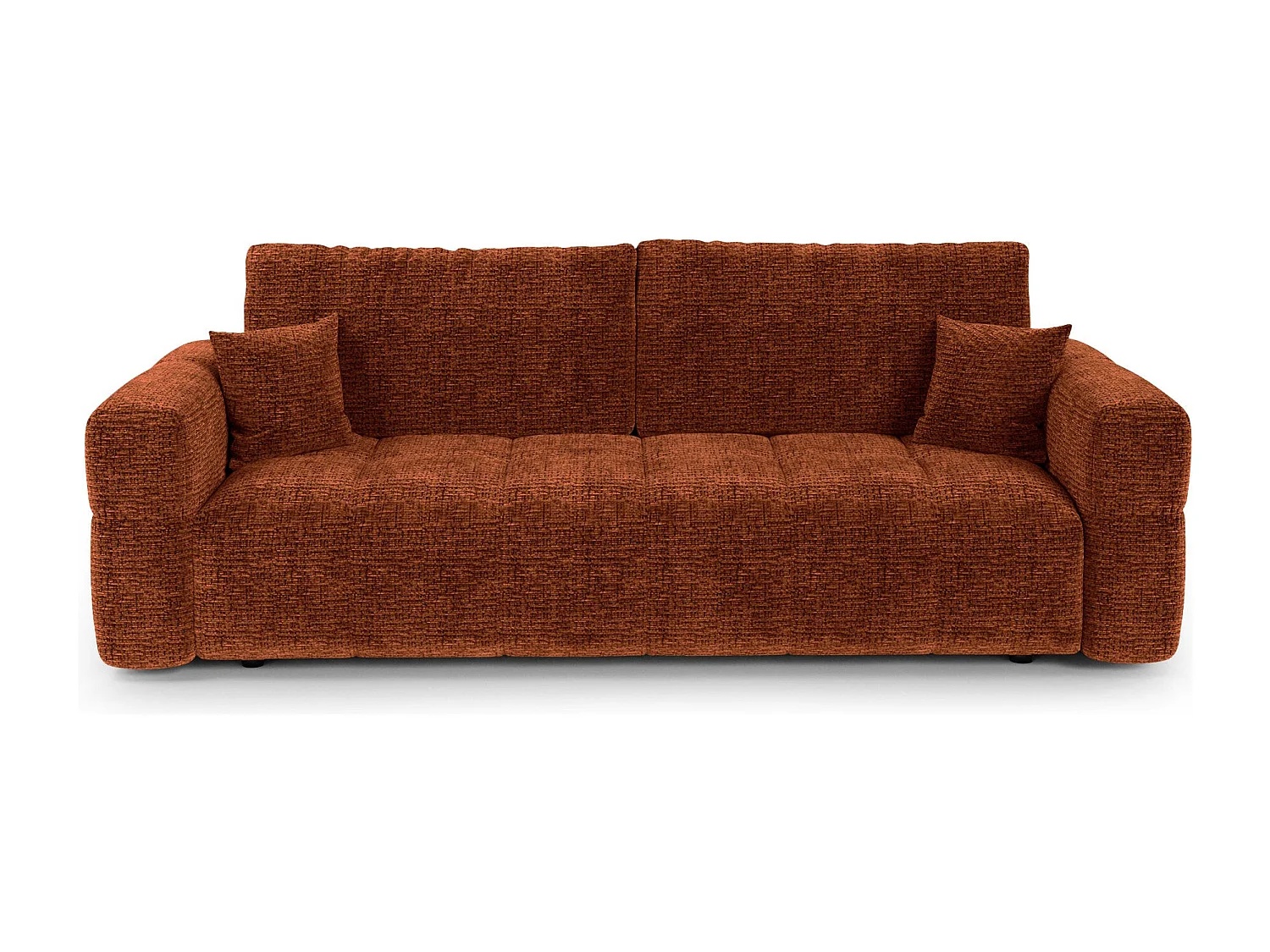 Canapé convertible avec coffre VIBE en Tissu tramé toucher doux