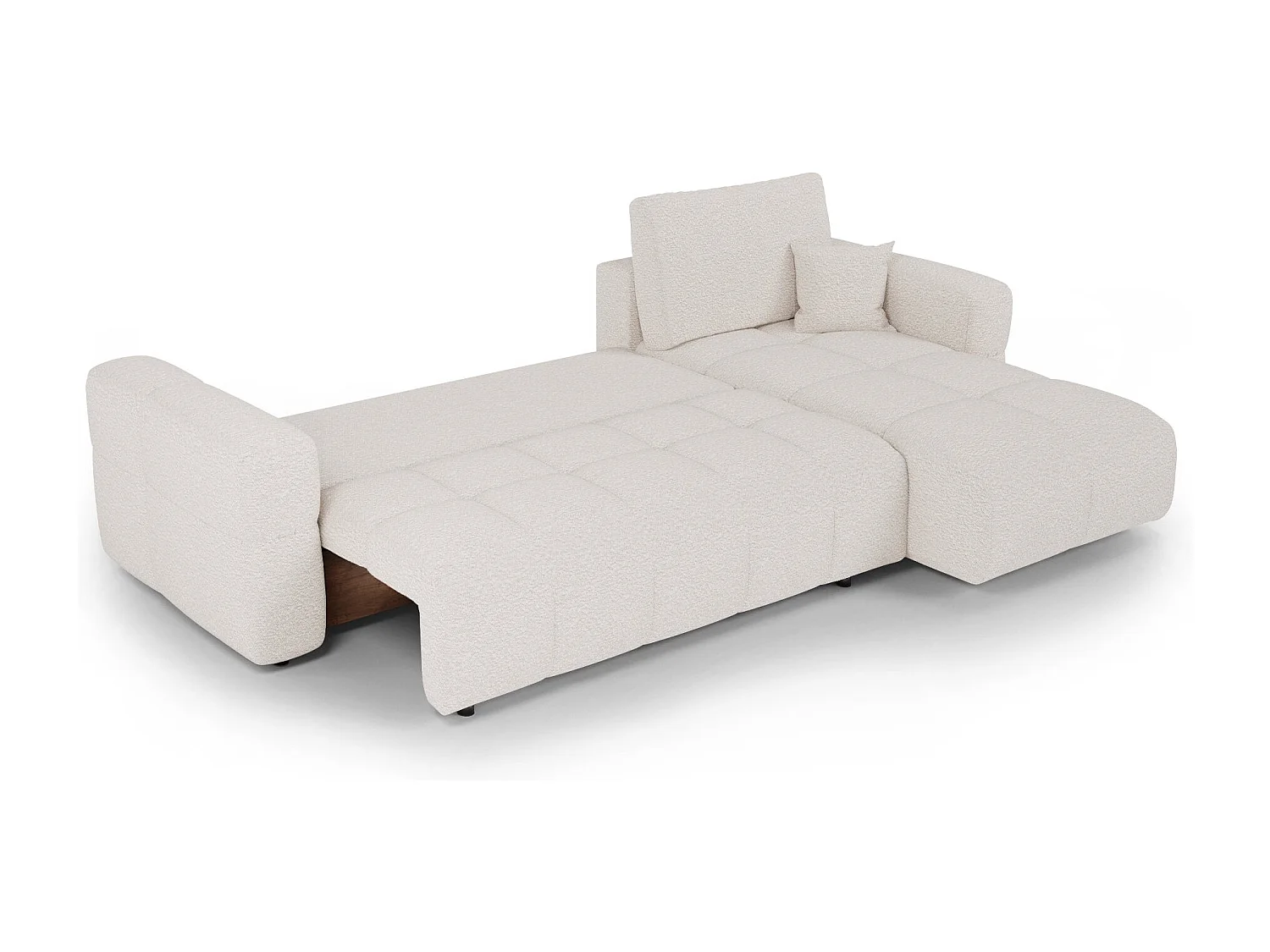 Canapé d'angle droit convertible avec coffre VIBE