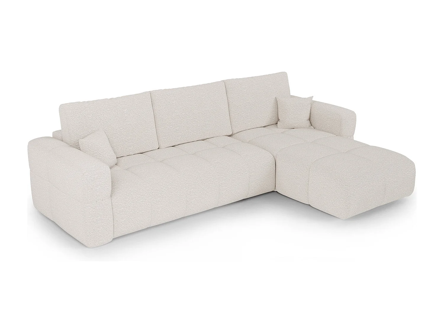 Canapé d'angle droit convertible avec coffre VIBE