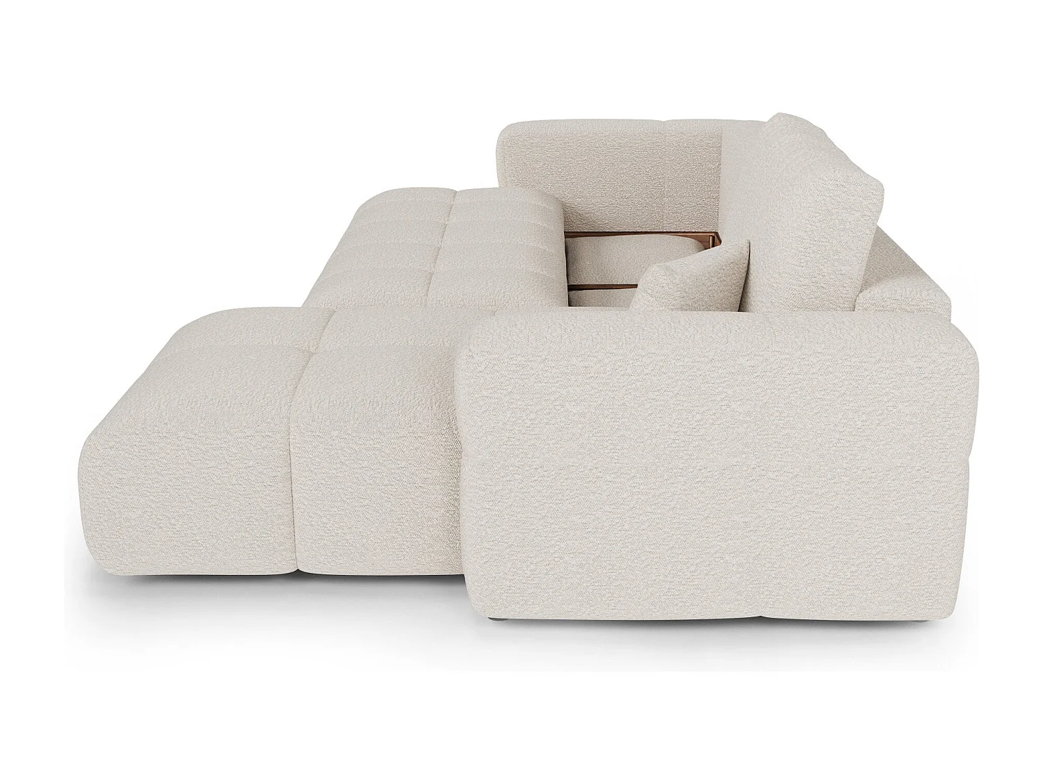 Canapé d'angle droit convertible avec coffre VIBE