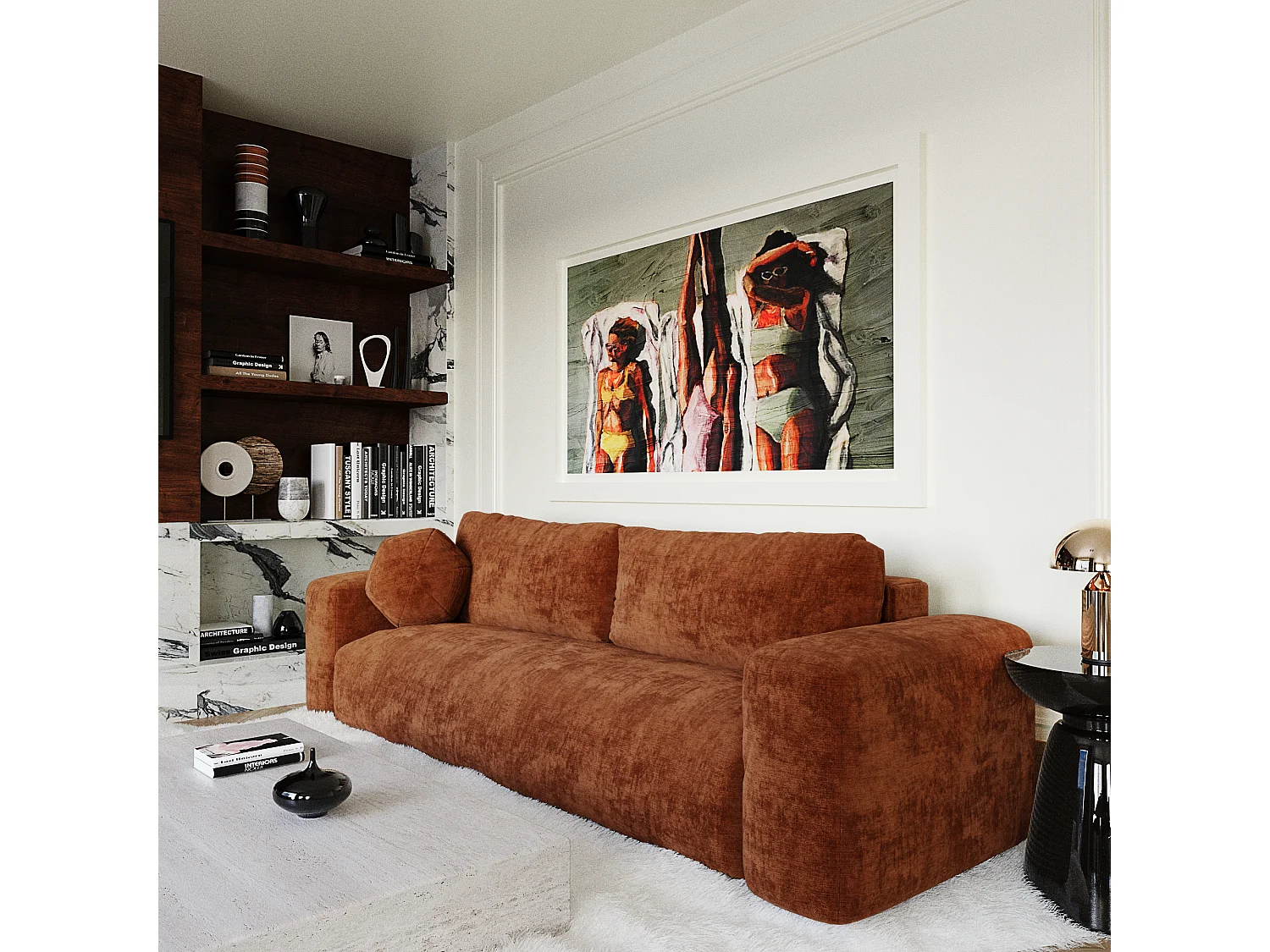 Canapé convertible avec coffre de rangement LIOR