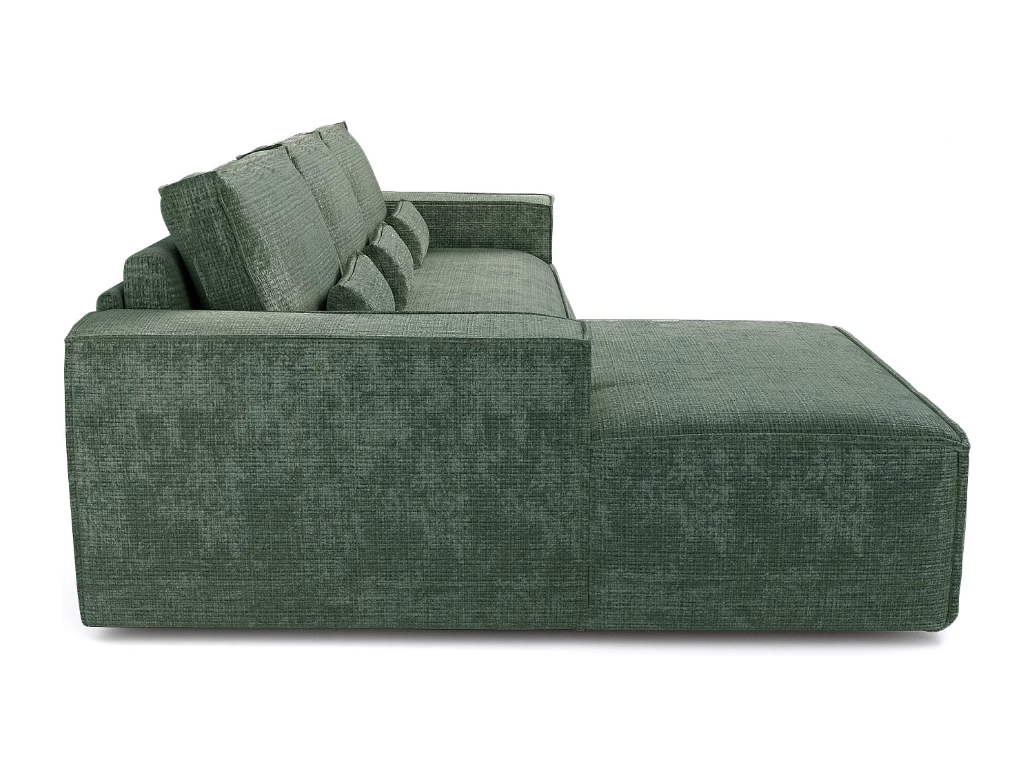 Canapé d'angle gauche convertible express JUNE en Velours gaufré